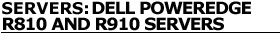 Servers: Dell PowerEdge R810 and R910 servers